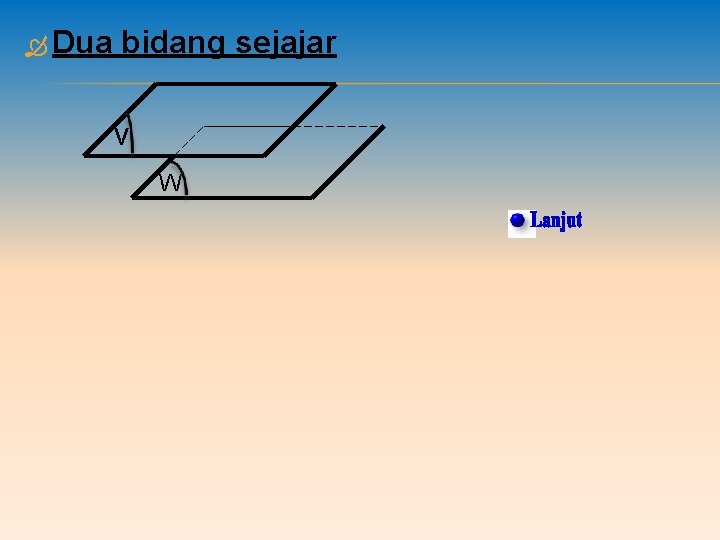  Dua bidang sejajar v W 