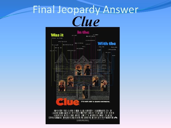 Final Jeopardy Answer Clue 