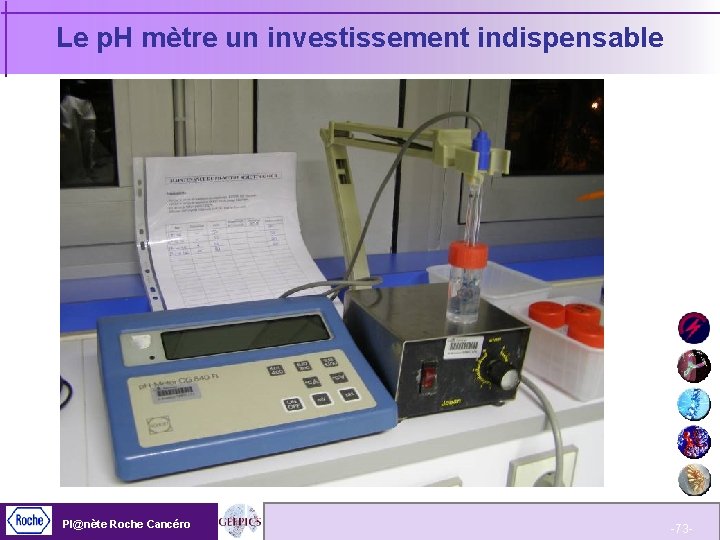 Le p. H mètre un investissement indispensable Pl@nète Roche Cancéro -73 - 