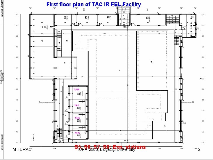 First floor plan of TAC IR FEL Facility M. TURAL S 5, S 6,