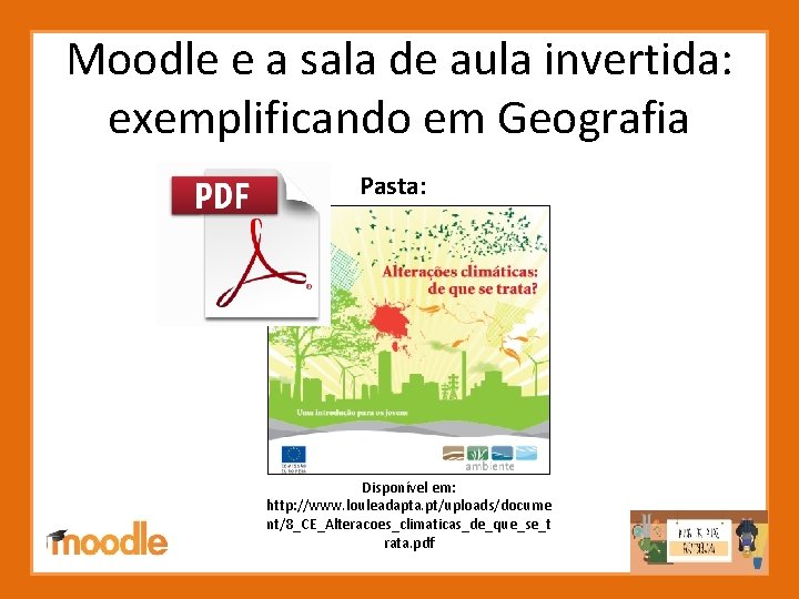 Moodle e a sala de aula invertida: exemplificando em Geografia Pasta: Disponível em: http:
