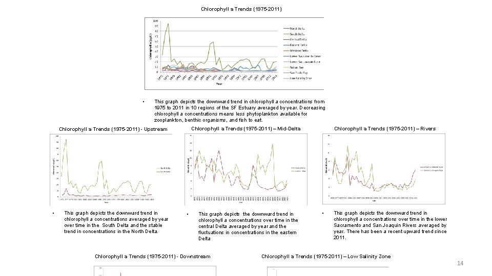 Chlorophyll a Trends (1975 -2011) • This graph depicts the downward trend in chlorophyll