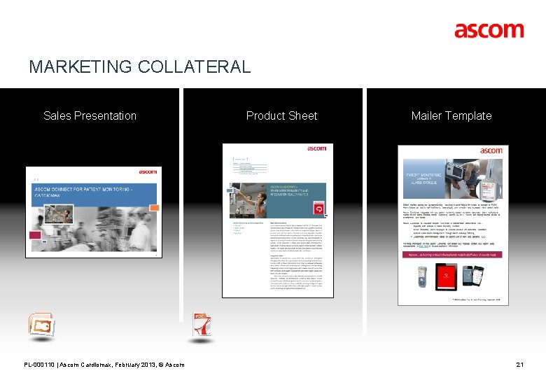 MARKETING COLLATERAL Sales Presentation PL-000110 | Ascom Cardiomax, February 2013, © Ascom Product Sheet