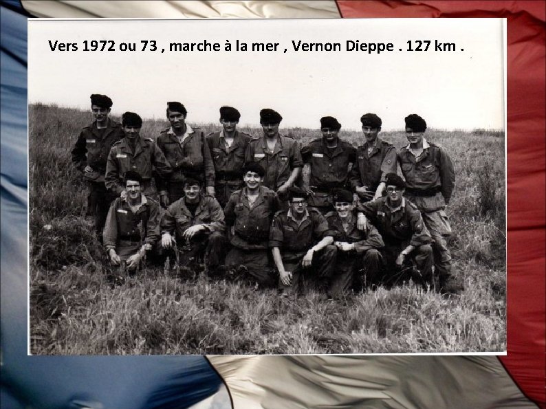 Vers 1972 ou 73 , marche à la mer , Vernon Dieppe. 127 km.