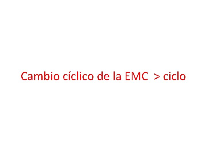 Cambio cíclico de la EMC > ciclo 