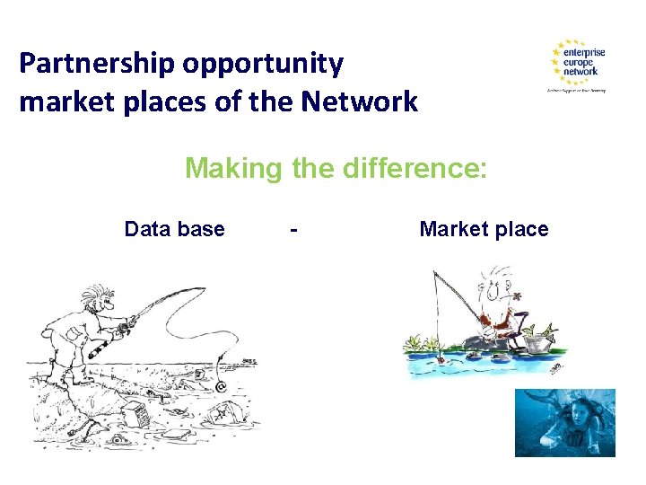 Partnership opportunity market places of the Network Making the difference: Data base - Market