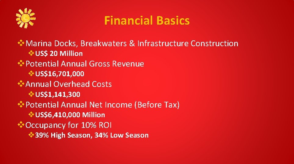 Financial Basics v. Marina Docks, Breakwaters & Infrastructure Construction v. US$ 20 Million v.