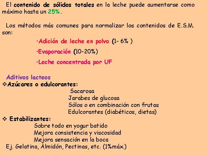Tecnologa de la leche Licenciatura en Nutricin LECHES