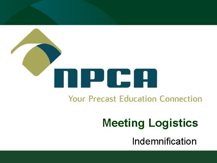 Meeting Logistics Indemnification 