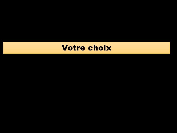 Votre choix 