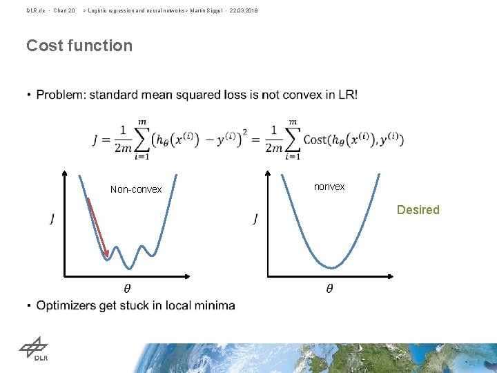 DLR. de • Chart 20 > Logistic regression and neural networks> Martin Siggel •