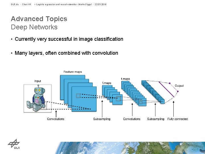 DLR. de • Chart 44 > Logistic regression and neural networks> Martin Siggel •