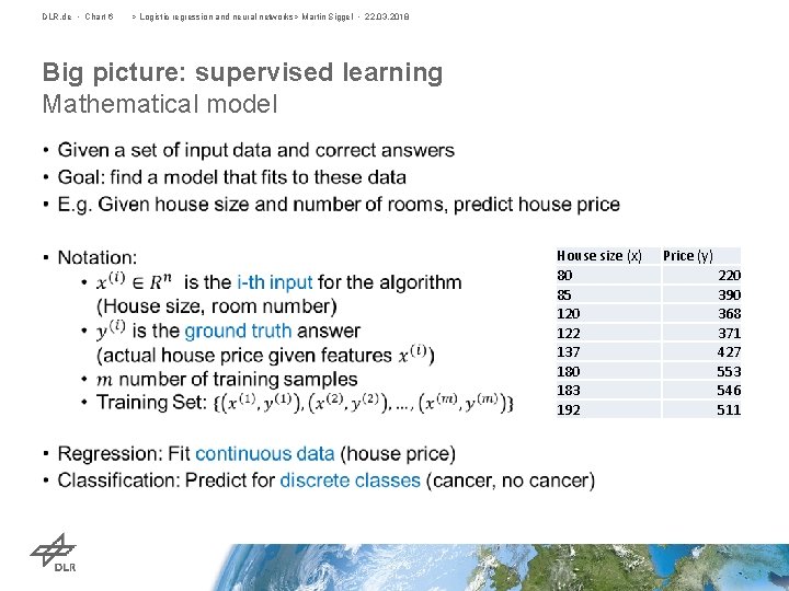 DLR. de • Chart 6 > Logistic regression and neural networks> Martin Siggel •