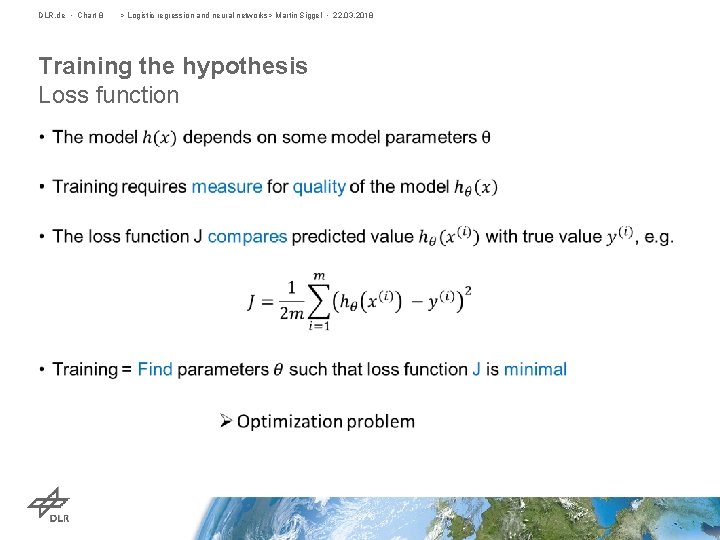 DLR. de • Chart 8 > Logistic regression and neural networks> Martin Siggel •