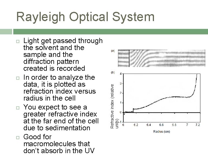 Light get passed through the solvent and the sample and the diffraction pattern Light get passed through the solvent and the sample and the diffraction pattern