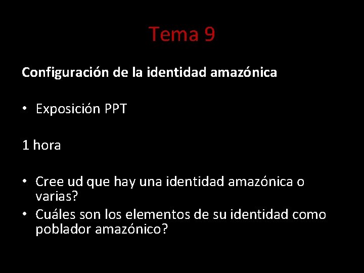 Tema 9 Configuración de la identidad amazónica • Exposición PPT 1 hora • Cree