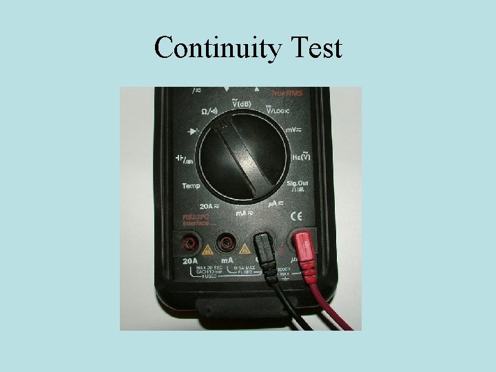 Continuity Test 