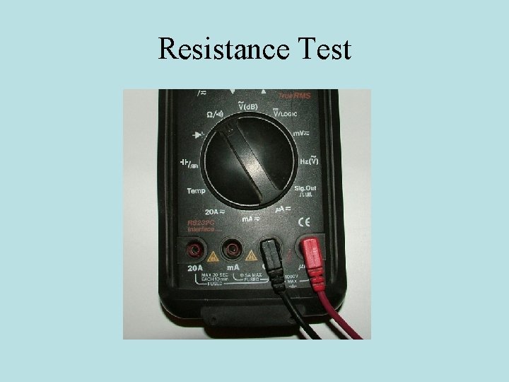 Resistance Test 