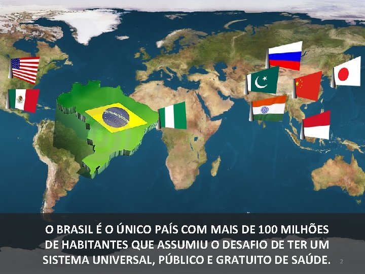 O BRASIL É O ÚNICO PAÍS COM MAIS DE 100 MILHÕES DE HABITANTES QUE