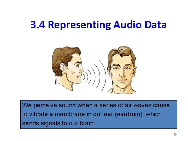 3. 4 Representing Audio Data We perceive sound when a series of air waves