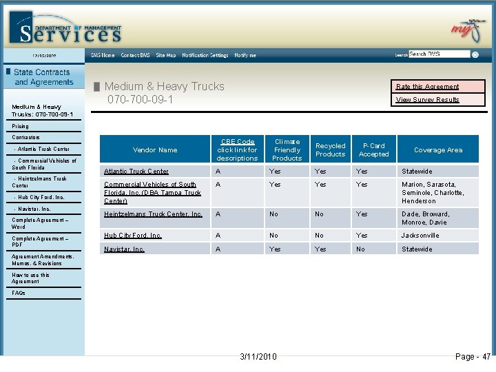 Medium & Heavy Trucks: 070 -700 -09 -1 Pricing Medium & Heavy Trucks 070