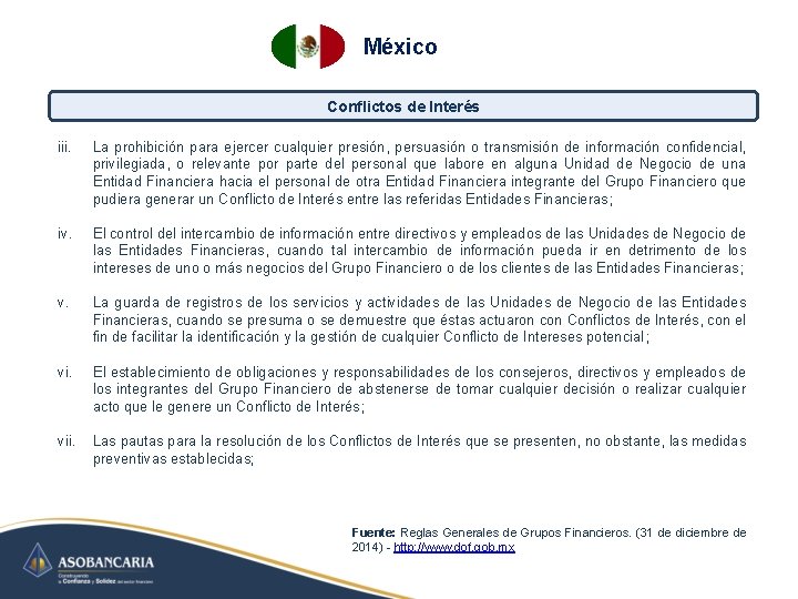 México Conflictos de Interés iii. La prohibición para ejercer cualquier presión, persuasión o transmisión