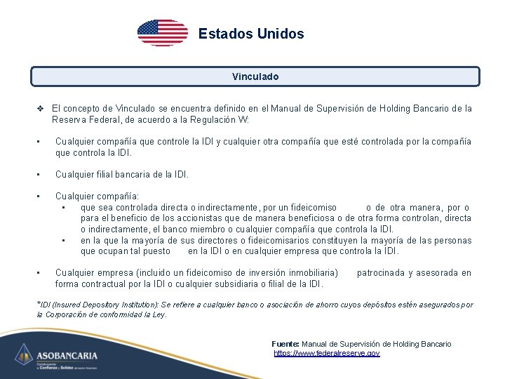 Estados Unidos Vinculado v El concepto de Vinculado se encuentra definido en el Manual Estados Unidos Vinculado v El concepto de Vinculado se encuentra definido en el Manual