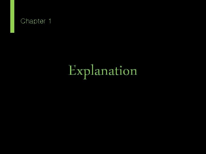 Chapter 1 Explanation 