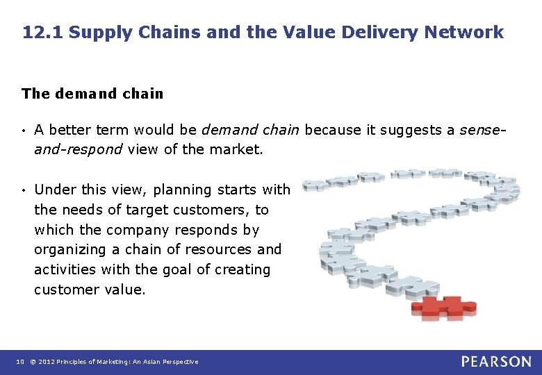 12. 1 Supply Chains and the Value Delivery Network The demand chain • A