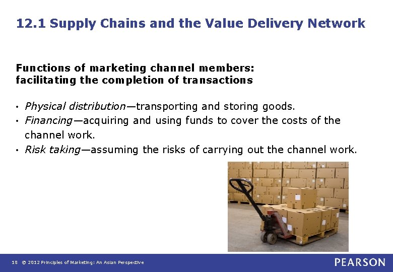 12. 1 Supply Chains and the Value Delivery Network Functions of marketing channel members: