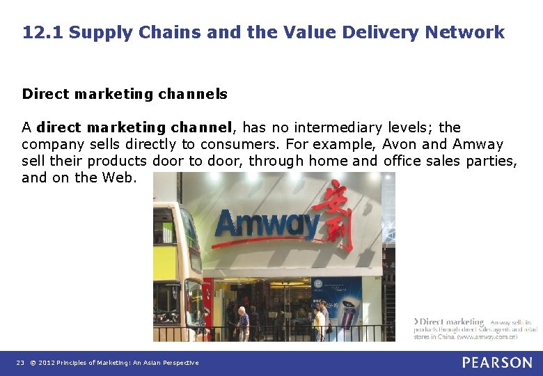 12. 1 Supply Chains and the Value Delivery Network Direct marketing channels A direct