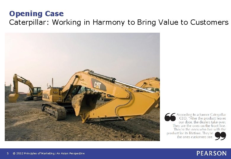 Opening Case Caterpillar: Working in Harmony to Bring Value to Customers 5 © 2012