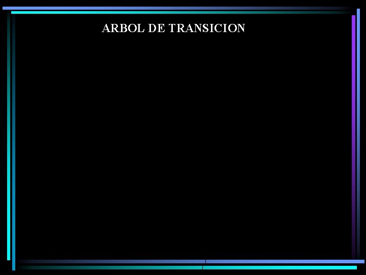 ARBOL DE TRANSICION 