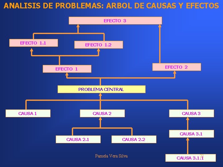 ANALISIS DE PROBLEMAS: ARBOL DE CAUSAS Y EFECTOS EFECTO 3 EFECTO 1. 1 EFECTO