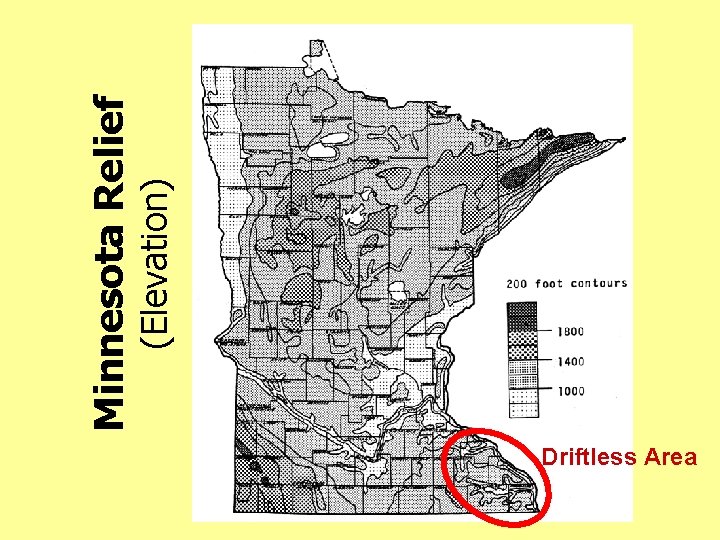 Driftless Area (Elevation) Minnesota Relief 