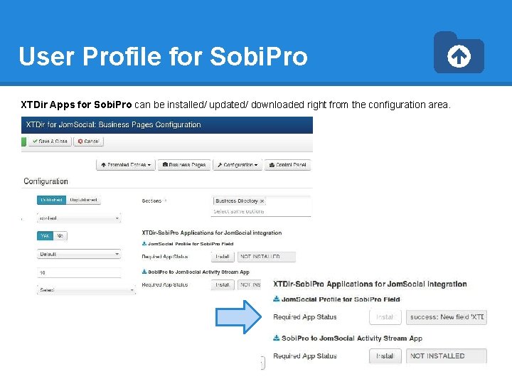 User Profile for Sobi. Pro XTDir Apps for Sobi. Pro can be installed/ updated/