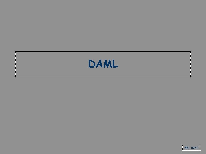 DAML EEL 5937 