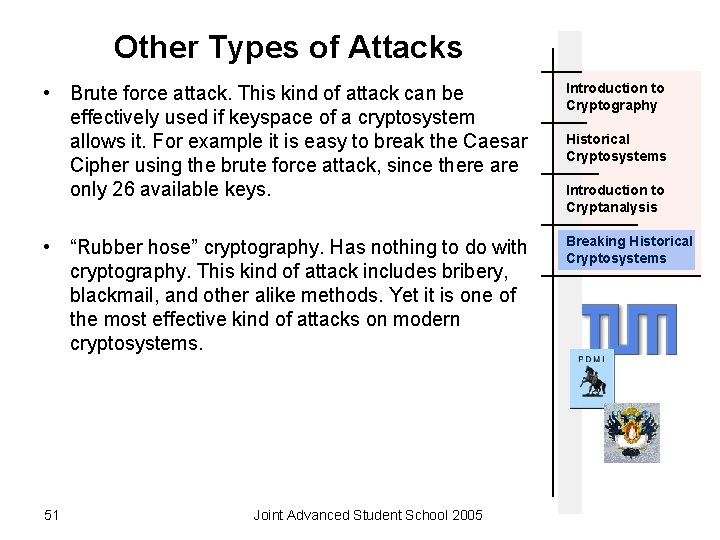 Other Types of Attacks • Brute force attack. This kind of attack can be