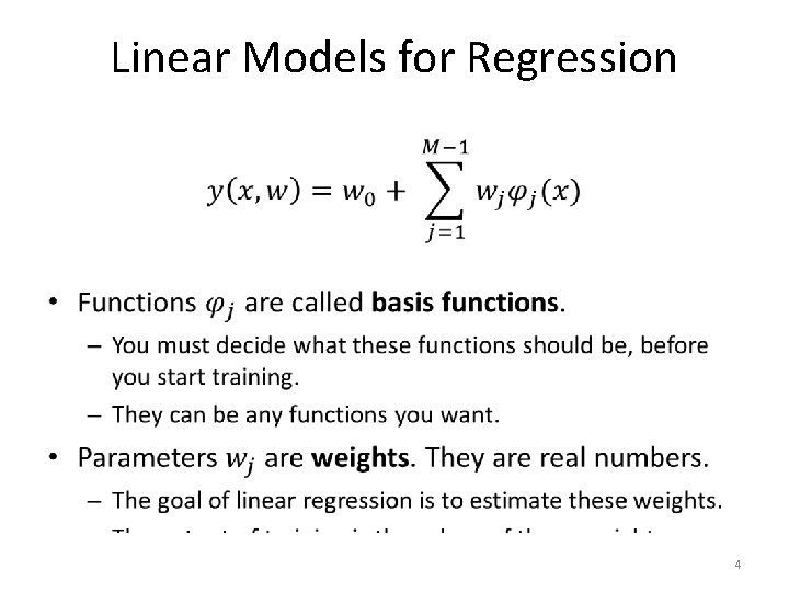 Linear Models for Regression • 4 