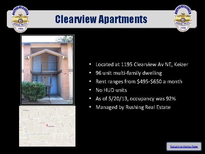 Clearview Apartments • • • Located at 1195 Clearview Av NE, Keizer 96 unit