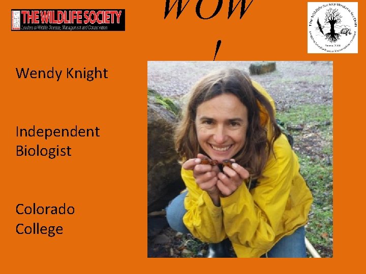 Wendy Knight Independent Biologist Colorado College WOW ! 