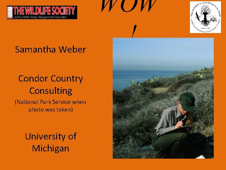 Samantha Weber Condor Country Consulting (National Park Service when photo was taken) University of