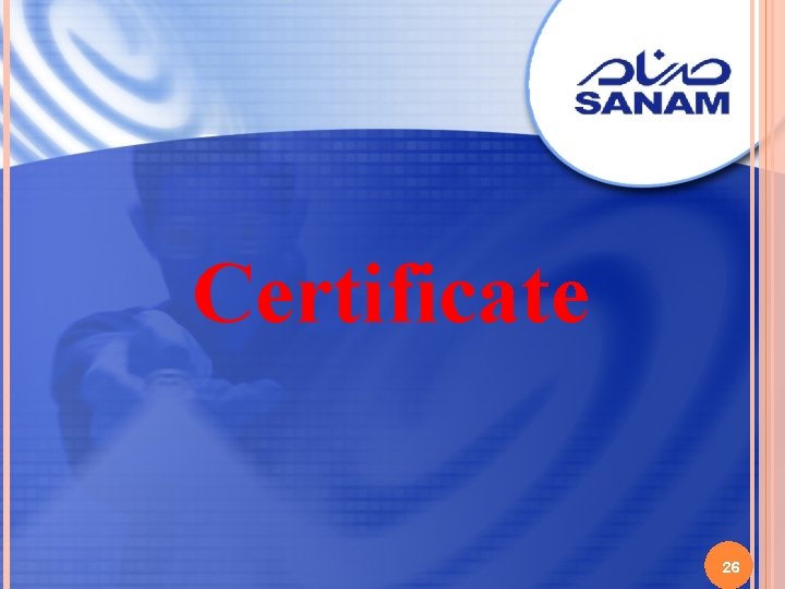 Certificate 26 