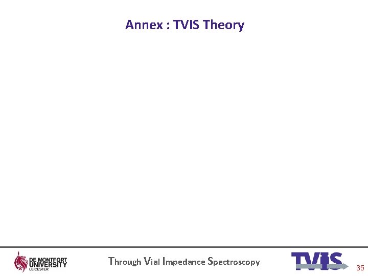 Annex : TVIS Theory Through Vial Impedance Spectroscopy 35 