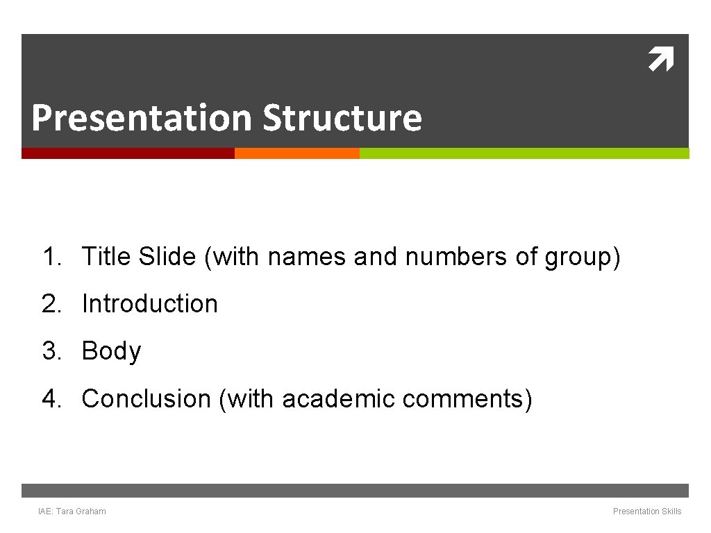 Presentation Structure 1. Title Slide (with names and numbers of group) 2. Introduction Presentation Structure 1. Title Slide (with names and numbers of group) 2. Introduction
