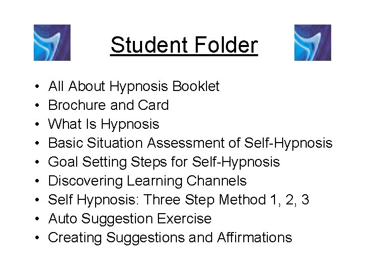 Student Folder • • • All About Hypnosis Booklet Brochure and Card What Is Student Folder • • • All About Hypnosis Booklet Brochure and Card What Is