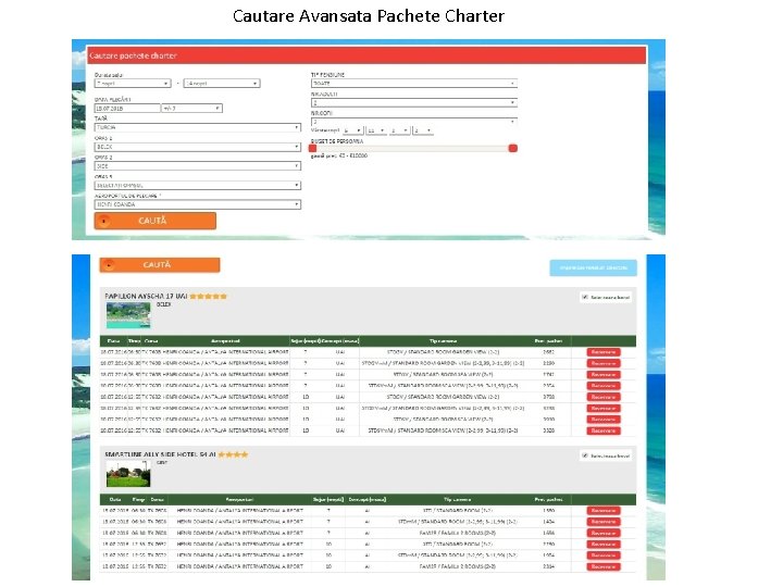 Cautare Avansata Pachete Charter 