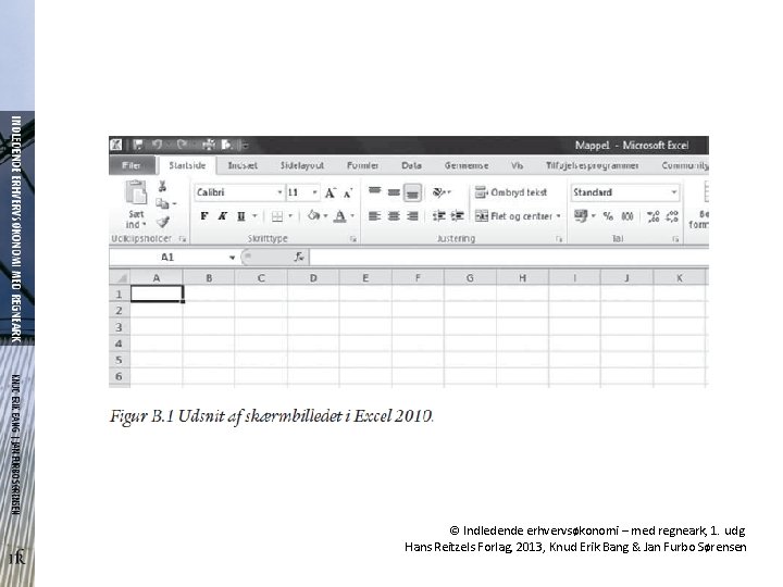© Indledende erhvervsøkonomi – med regneark, 1. udg. Hans Reitzels Forlag, 2013, Knud Erik