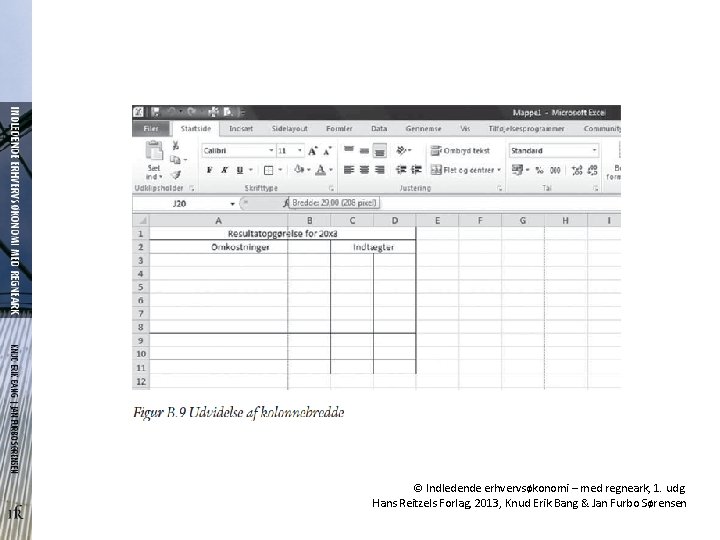 © Indledende erhvervsøkonomi – med regneark, 1. udg. Hans Reitzels Forlag, 2013, Knud Erik
