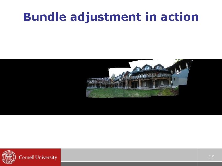 Bundle adjustment in action 16 